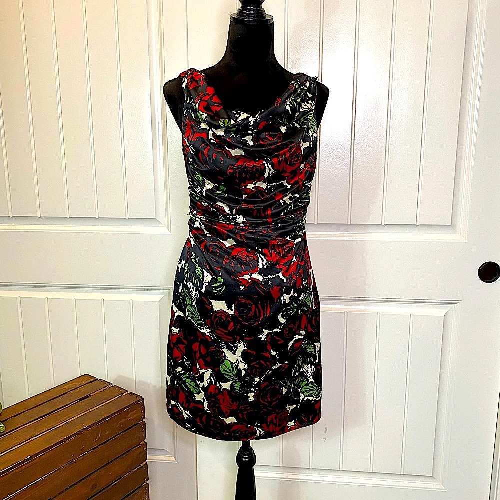 Jonathan Martin Women Ruching Dress Sleeveless Scoop Neck